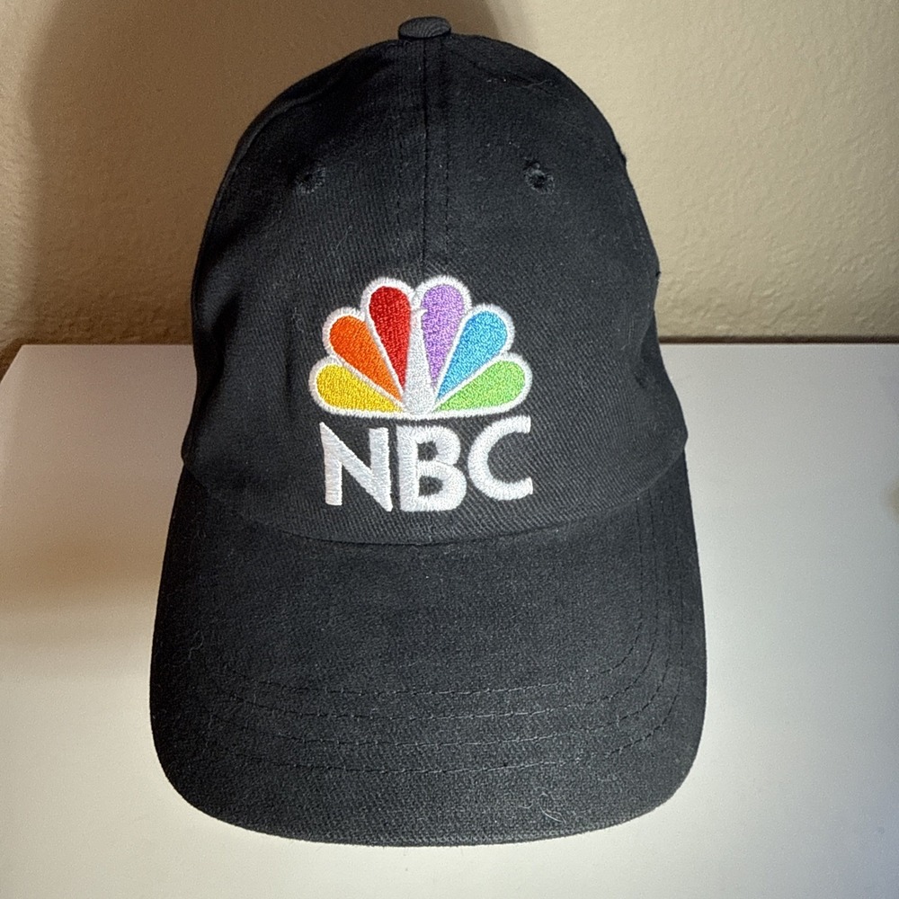 2016 NBC Hat Cap Strap Back‎ Black Embroidered Logo EST 1926 TV Show Peacock